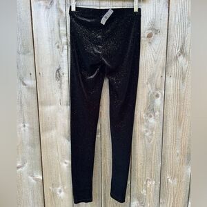 Crewcuts Girls Velour Black Gold Sparkle Leggings